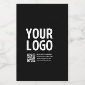 Ihr Logo mit editierbarem QR-Code und Text Weinetikett (Einzelnes Label)