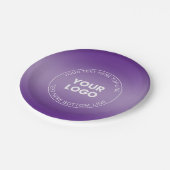 Ihr Logo mit oder ohne Farbabweichung Pappteller (Schrägansicht)