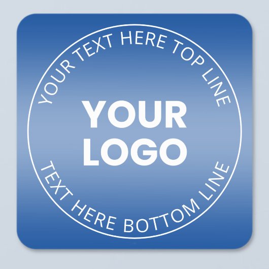 Ihr Logo mit oder ohne Farbabweichung Quadratischer Aufkleber