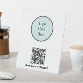 Ihr Logo mit Payment QR Code Kleines Unternehmen Sockelschild (In SItu)