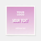 Ihr Logo mit Retro-Modernem bearbeitbarem Text Serviette (Vorderseite)