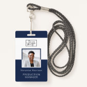Ihr Logo Mitarbeiter Foto ID Abzeichen Lanyard Ausweis (Vorderseite mit Schlüsselband)