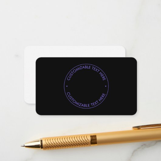 Ihr Logo & Modern Blue & Lila Ombre Gradient Begleitkarte (Vorderseite/Rückseite Beispiel)