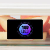 Ihr Logo & Modern Blue & Lila Ombre Gradient Etiketten (Befestigt)