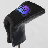 Ihr Logo & Modern Blue & Lila Ombre Gradient Golf Headcover (3/4 Vorderseite)