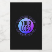 Ihr Logo & Modern Blue & Lila Ombre Gradient Lebensmitteletikett (Einzelnes Label)