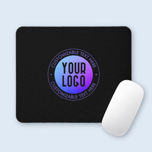 Ihr Logo & Modern Blue & Lila Ombre Gradient Mousepad