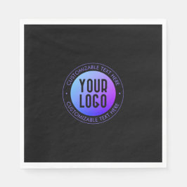 Ihr Logo & Modern Blue & Lila Ombre Gradient Serviette