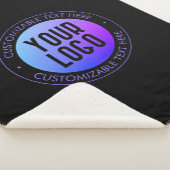 Ihr Logo & Modern Blue & Lila Ombre Gradient Sherpadecke (3/4)