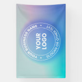 Ihr Logo | Modern Faltenfarbe Ombre & White Text Banner (Vertikal)