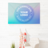 Ihr Logo | Modern Faltenfarbe Ombre & White Text Banner (InSitu)