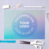 Ihr Logo | Modern Faltenfarbe Ombre & White Text Seidenpapier (Handwerk)