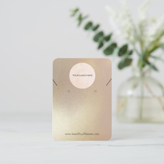 Ihr Logo Modern Gold Shimmer Juwelier Display Visitenkarte (Stehend Vorderseite)