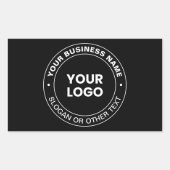 Ihr Logo | Moderne bearbeitbare Texte und Elemente Rechteckiger Aufkleber (Vorderseite)