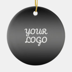 Ihr Logo & moderne dunkelgraue editierbare Farb-Om Keramik Ornament