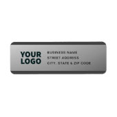 Ihr Logo | Moderne graue Rücksendeadresse (Vorne)