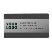 Ihr Logo | Moderne graue Rücksendeadresse (Vorne)