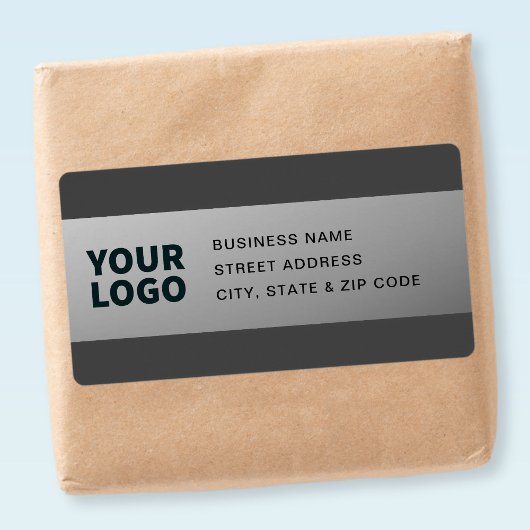 Ihr Logo | Moderne graue Rücksendeadresse