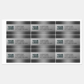 Ihr Logo | Moderne graue Rücksendeadresse Etiketten (Blatt)