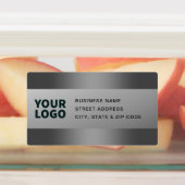 Ihr Logo | Moderne graue Rücksendeadresse Etiketten (Befestigt)