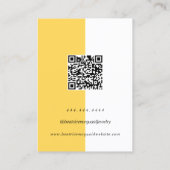 Ihr Logo Moderne Minimalistische Ohrring-Display-K Visitenkarte (Rückseite)