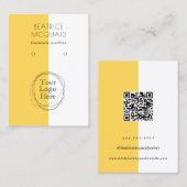 Ihr Logo Moderne Minimalistische Ohrring-Display-K Visitenkarte (Vorne/Hinten)