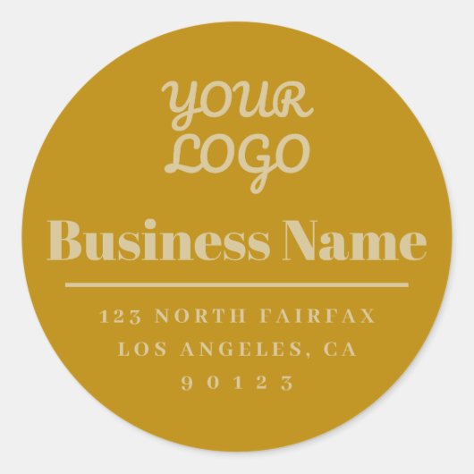 Ihr Logo Moderne Rücksendeadresse Dunkel und leich Runder Aufkleber (Vorderseite)