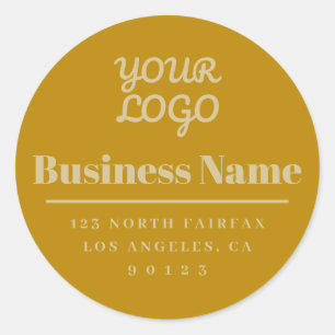 Ihr Logo Moderne Rücksendeadresse Dunkel und leich Runder Aufkleber