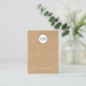 Ihr Logo Moderne Rustikale Kraft-Ohrring-Anzeigeta Visitenkarte (Stehend Vorderseite)