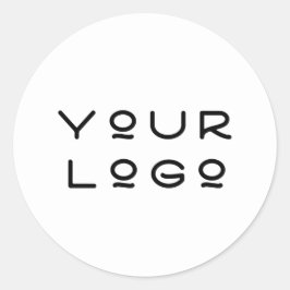 Ihr Logo Moderner Metallischer Minimalismus Online Runder Aufkleber