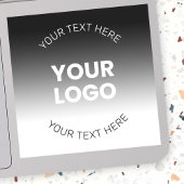 Ihr Logo | Modernes, bearbeitbares Schwarz-Weiß-Bi Aufkleber