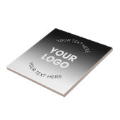 Ihr Logo | Modernes, bearbeitbares Schwarz-Weiß-Bi Fliese (Seite)