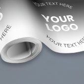 Ihr Logo | Modernes, bearbeitbares Schwarz-Weiß-Bi Geschenkpapier