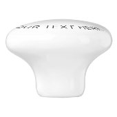 Ihr Logo | Modernes, bearbeitbares Schwarz-Weiß-Bi Keramikknauf (Seitenansicht)