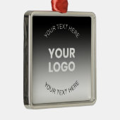 Ihr Logo | Modernes, bearbeitbares Schwarz-Weiß-Bi Ornament Aus Metall (Rechts)