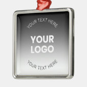 Ihr Logo | Modernes, bearbeitbares Schwarz-Weiß-Bi Ornament Aus Metall (Links)