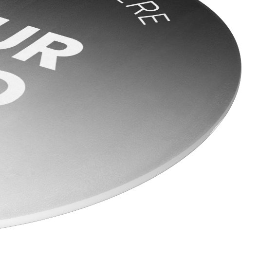 Ihr Logo | Modernes, bearbeitbares Schwarz-Weiß-Bi Schneidebrett (Ecke)