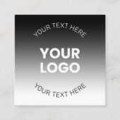 Ihr Logo | Modernes, bearbeitbares Schwarz-Weiß-Bi Telefonnummerkarte (Vorderseite)