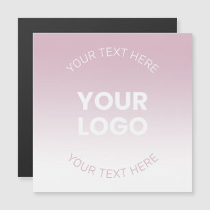 Ihr Logo Modernes Dusty Pink und Weiß Ombre Magneteinladung