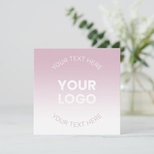 Ihr Logo Modernes Dusty Pink & Weiß Ombre Einladung