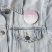 Ihr Logo | Modernes Dusty Pink & White Ombre Button (Beispiel)
