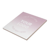 Ihr Logo | Modernes Dusty Pink & White Ombre Fliese (Seite)
