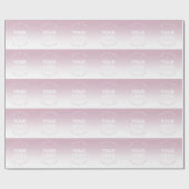 Ihr Logo | Modernes Dusty Pink & White Ombre Geschenkpapier (Flach)
