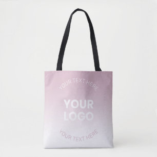 Ihr Logo   Modernes Dusty Pink & White Ombre Tasche