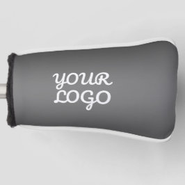 Ihr Logo & Modernes einfaches Ombre | Dunkelgrau Golf Headcover