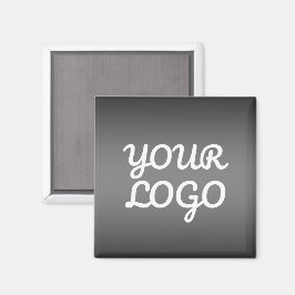 Ihr Logo & Modernes einfaches Ombre | Dunkelgrau Magnet