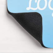 Ihr Logo & Modernes einfaches Ombre | Hellblau Mousepad (Ecke)