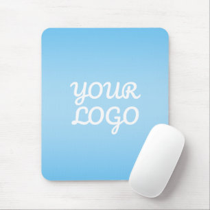 Ihr Logo & Modernes einfaches Ombre Hellblau Mousepad