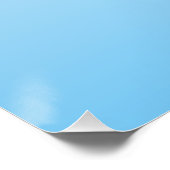 Ihr Logo & Modernes einfaches Ombre | Hellblau Poster (Ecke)