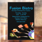 Ihr Logo / Modernes Restaurant Business Fensteraufkleber (Blatt 2)